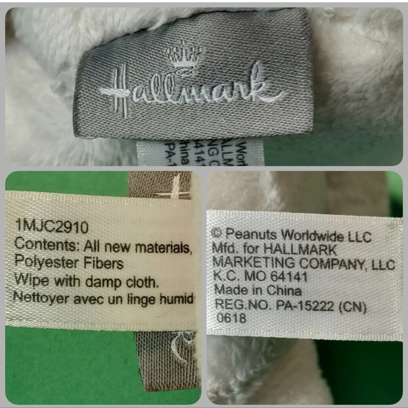 Peanuts Christmas Santa Snoopy Holiday Plush Figure Toy Hallmark Used - Picture 10 of 11